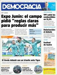 Portada de Diario Democracia (Argentina)
