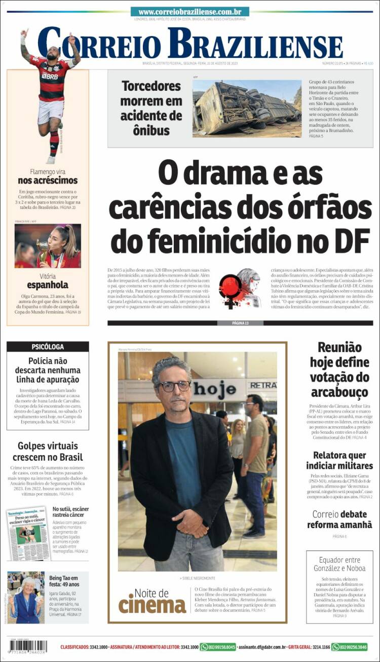 Portada de Correio Braziliense (Brasil)