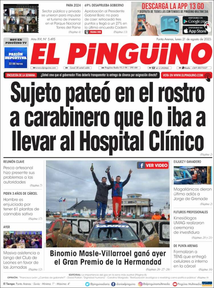Portada de El Pingüino (Chile)