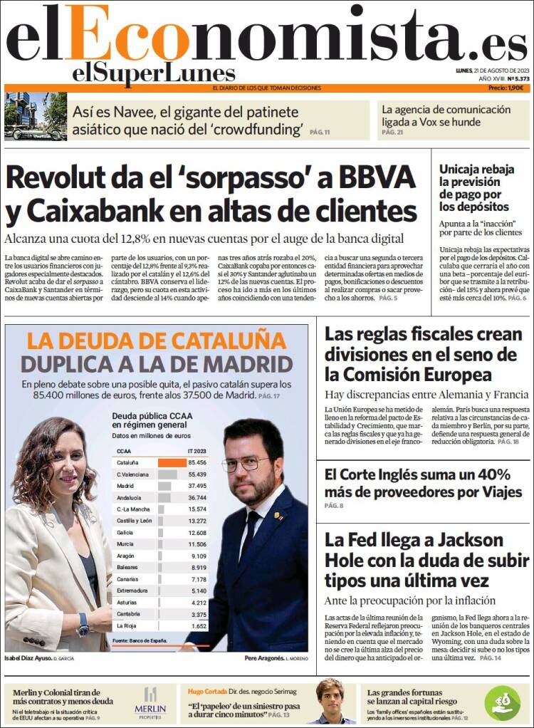 Portada de El Economista (Espa&ntilde;a)