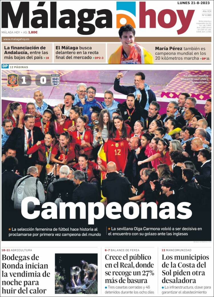 Portada de Málaga Hoy (España)