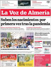 Portada de La Voz de Almería (Espagne)