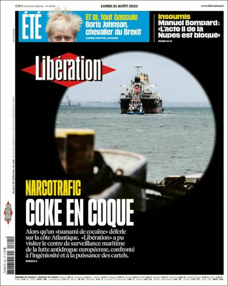 Portada de Libération (Francia)