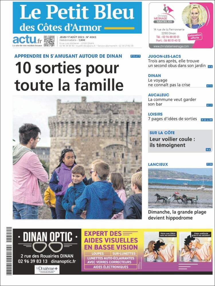 Portada de Le Petit Bleu (Francia)