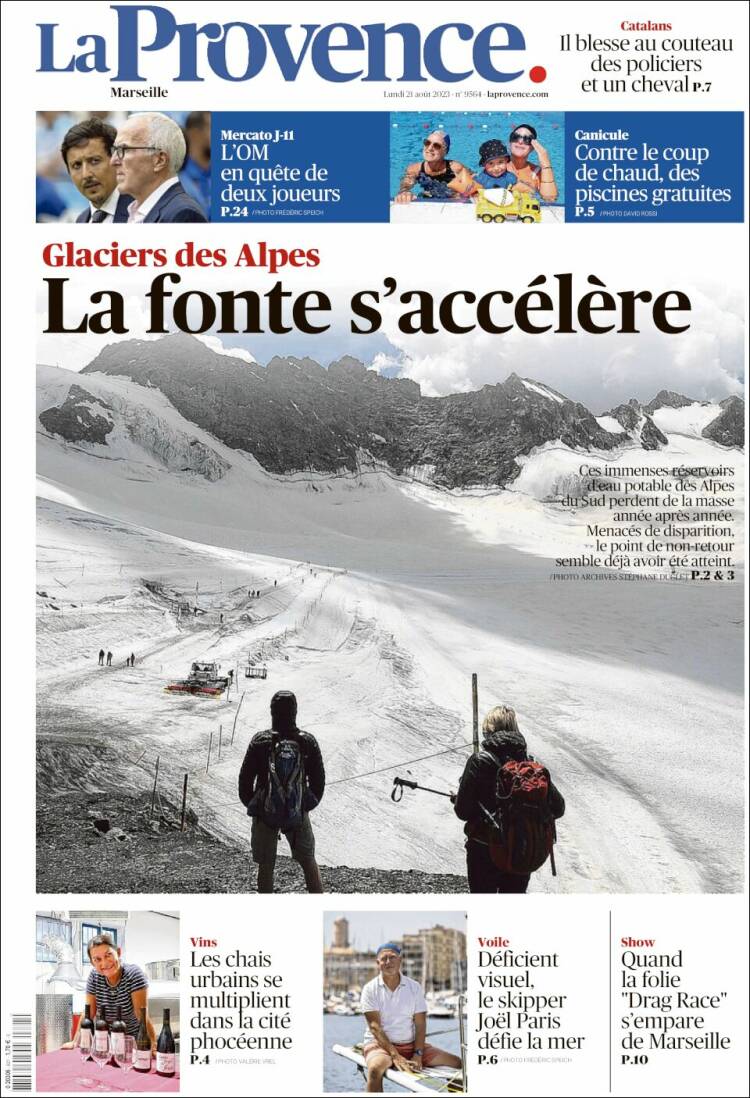 Portada de La Provence (Francia)