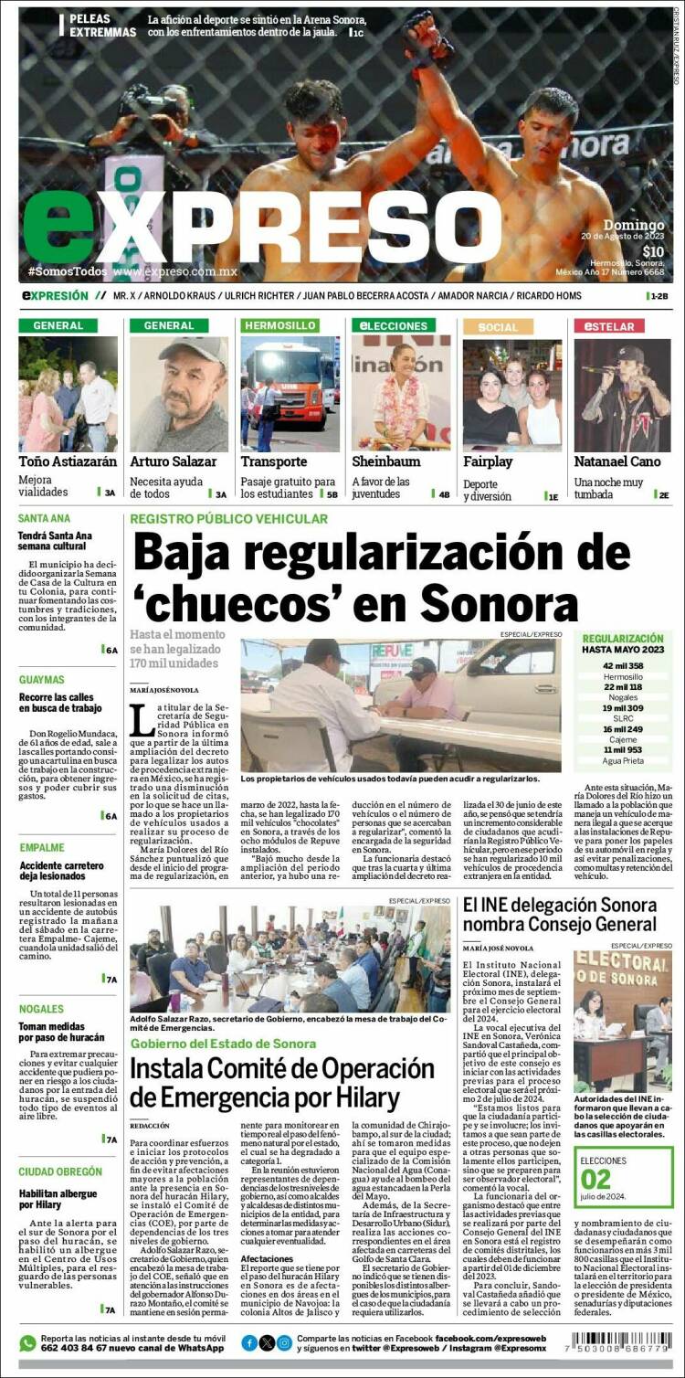 Portada de Expreso (Mexico)
