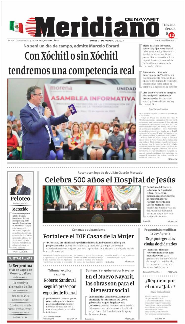Portada de Meridiano (Mexico)