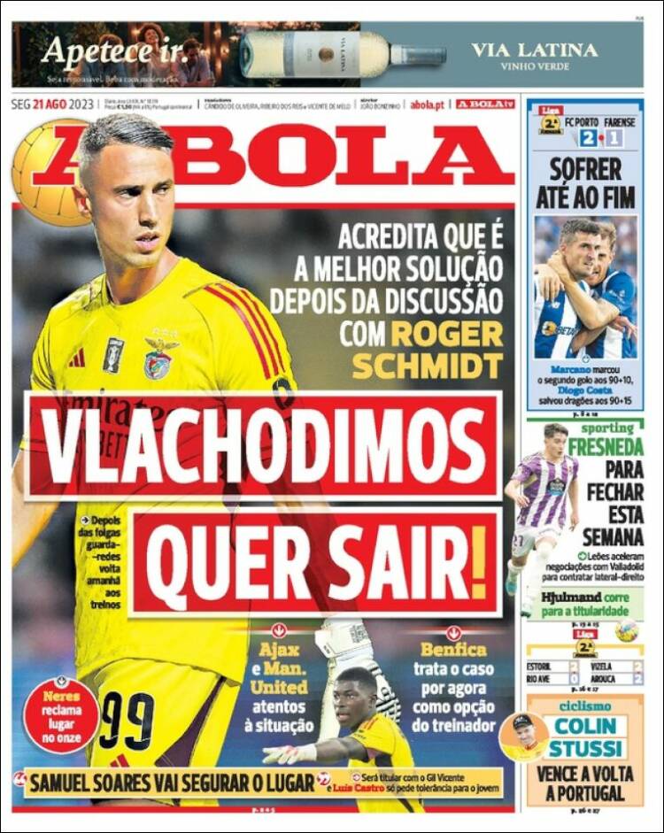 Portada de A Bola (Portugal)