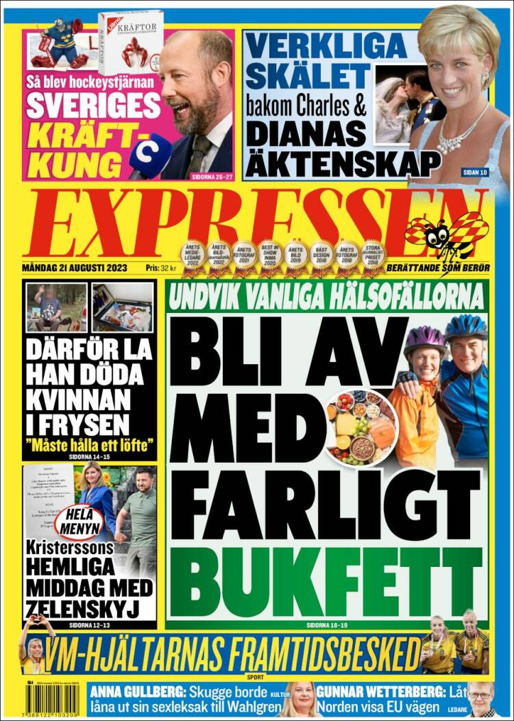 Portada de Expressen (Suecia)