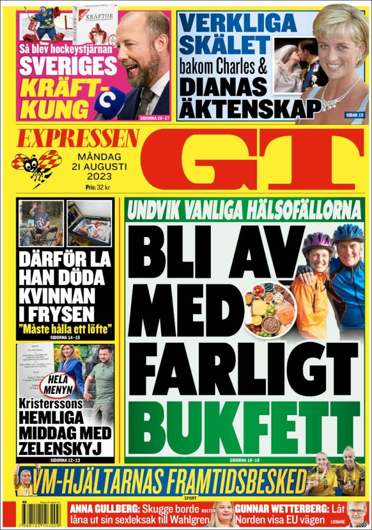 Portada de Göteborgstidningen (Suecia)