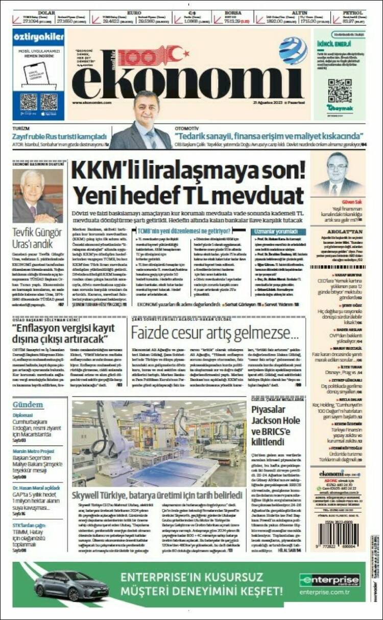 Portada de Dünya (Turqu&iacute;a)
