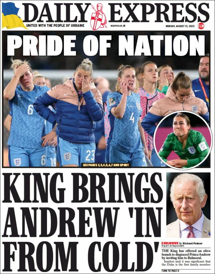 Portada de Daily Express (Reino Unido)