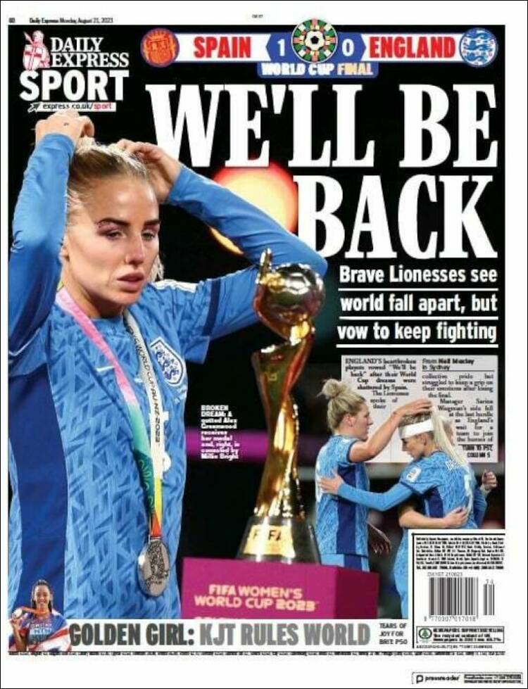 Portada de Express Sport (Reino Unido)