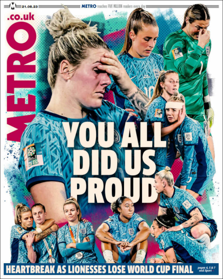 Portada de Metro (Reino Unido)