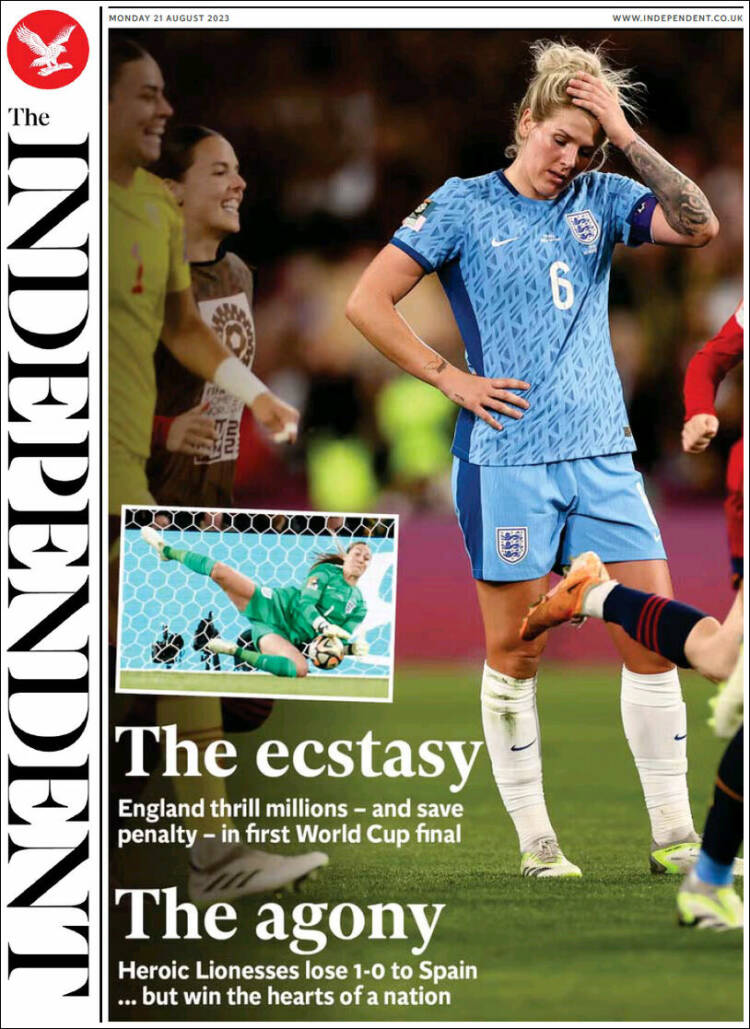 Portada de The Independent (Reino Unido)