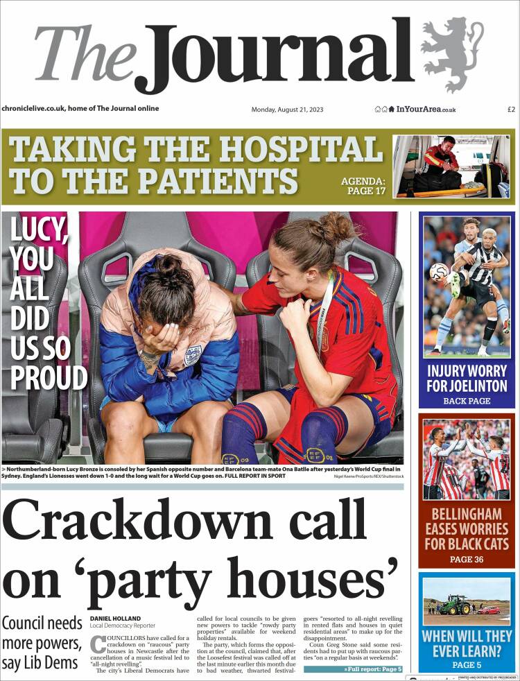 Portada de The Journal (Reino Unido)