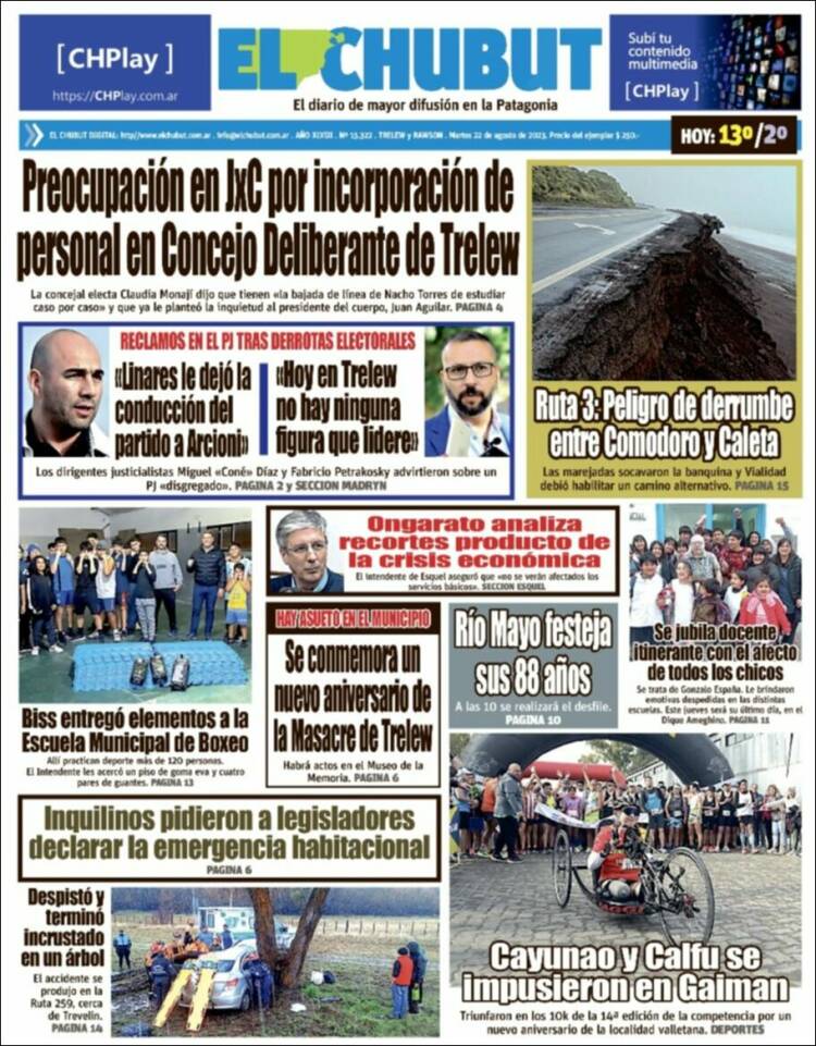 Portada de El Chubut (Argentina)