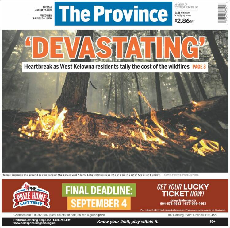 Portada de The Province (Canadá)