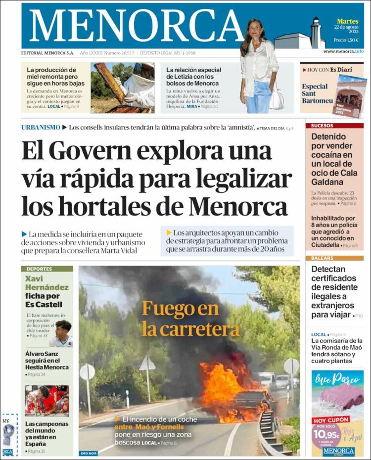 Portada de Menorca - Diario Insular (España)