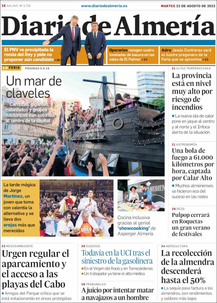 Portada de Diario de Almería (España)