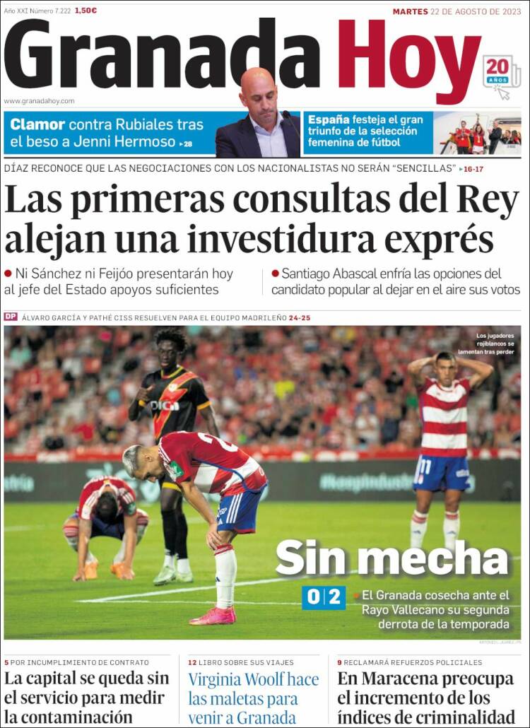 Portada de Granada Hoy (España)
