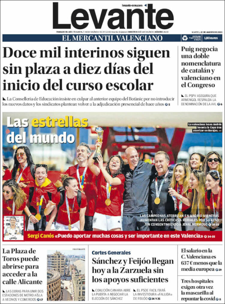 Portada de Levante (España)