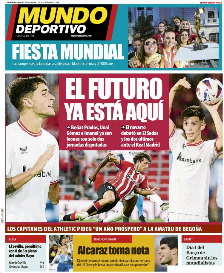 Portada de Mundo Deportivo Bizkaia (España)