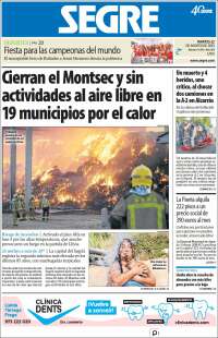 Portada de Segre  (España)