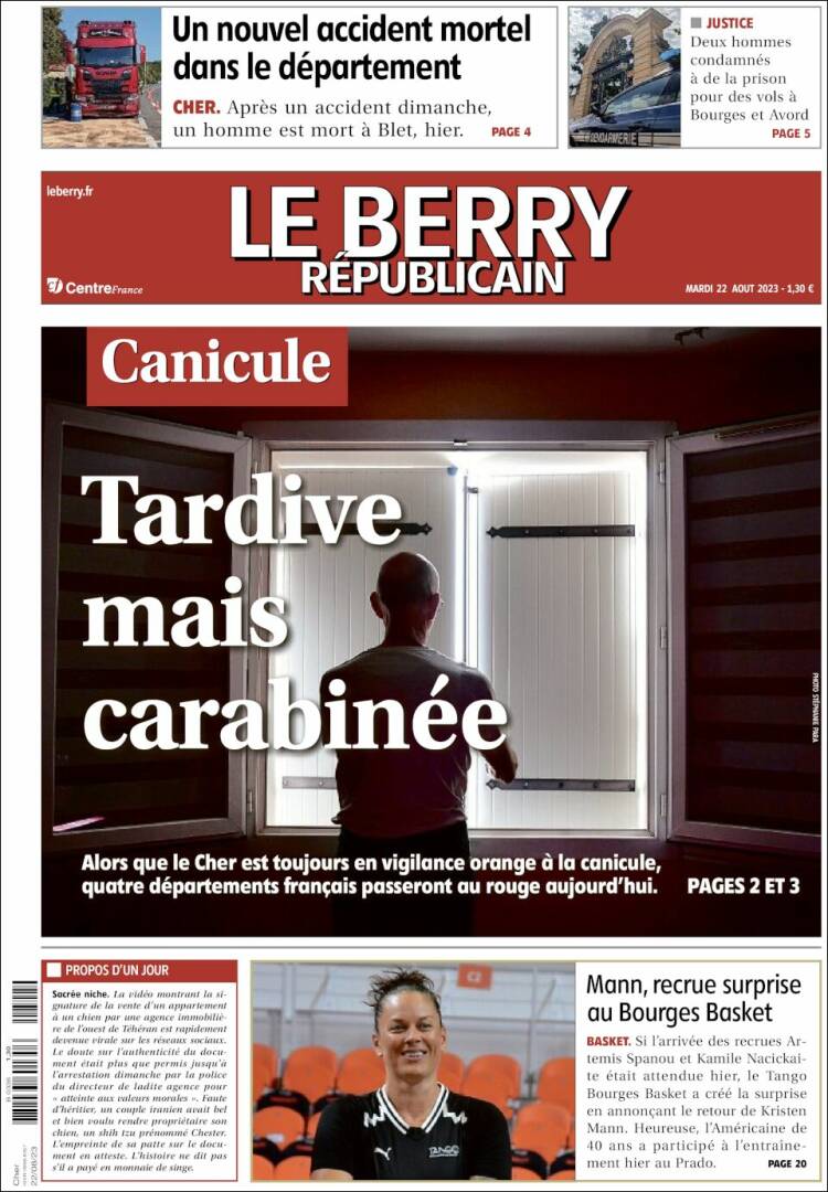 Portada de Berry Republicain (Francia)