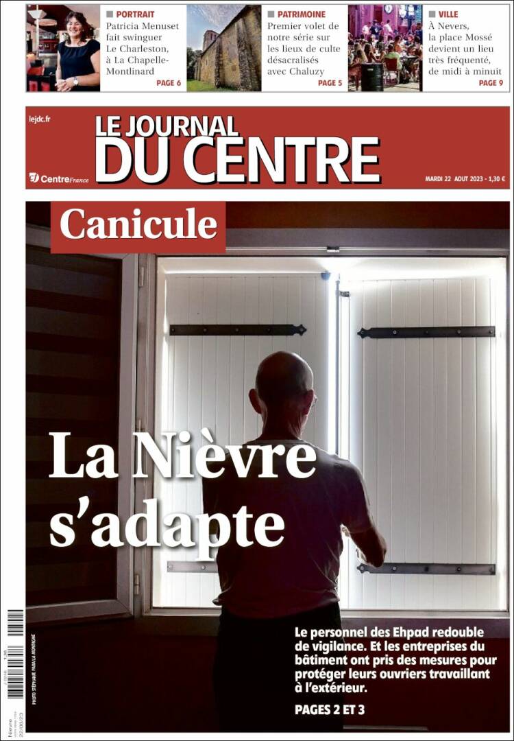 Portada de Le Journal du Centre (Francia)