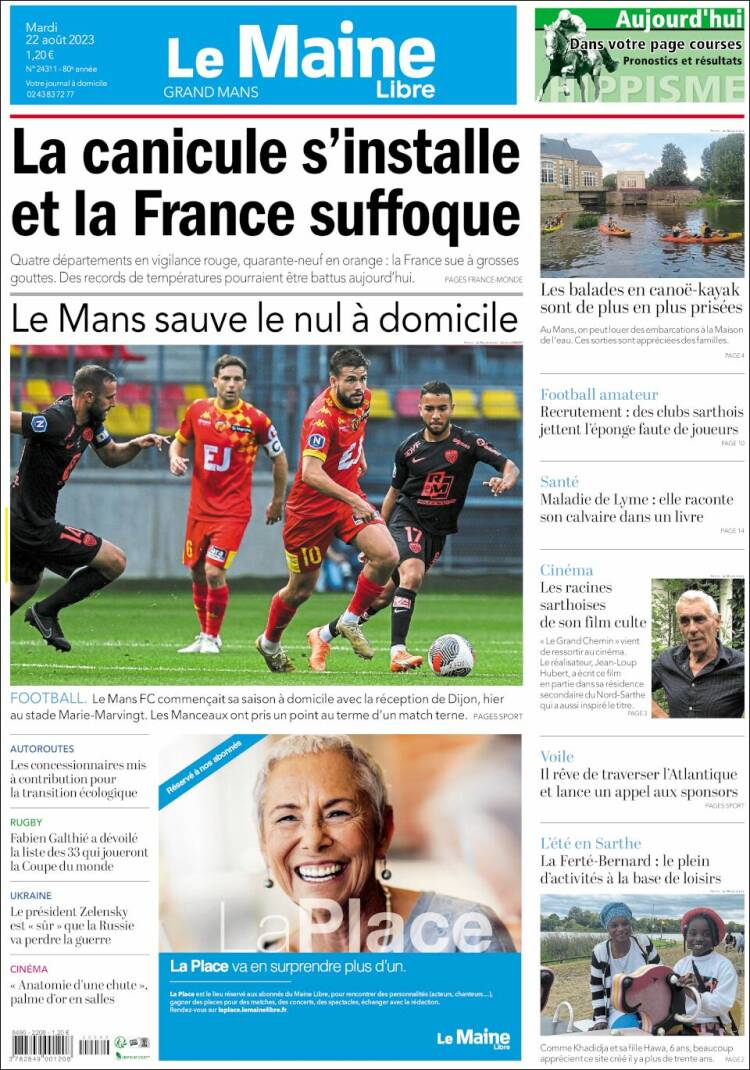 Portada de Le Maine Libre (Francia)