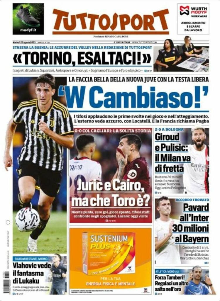 Portada de Tuttosport (Italia)