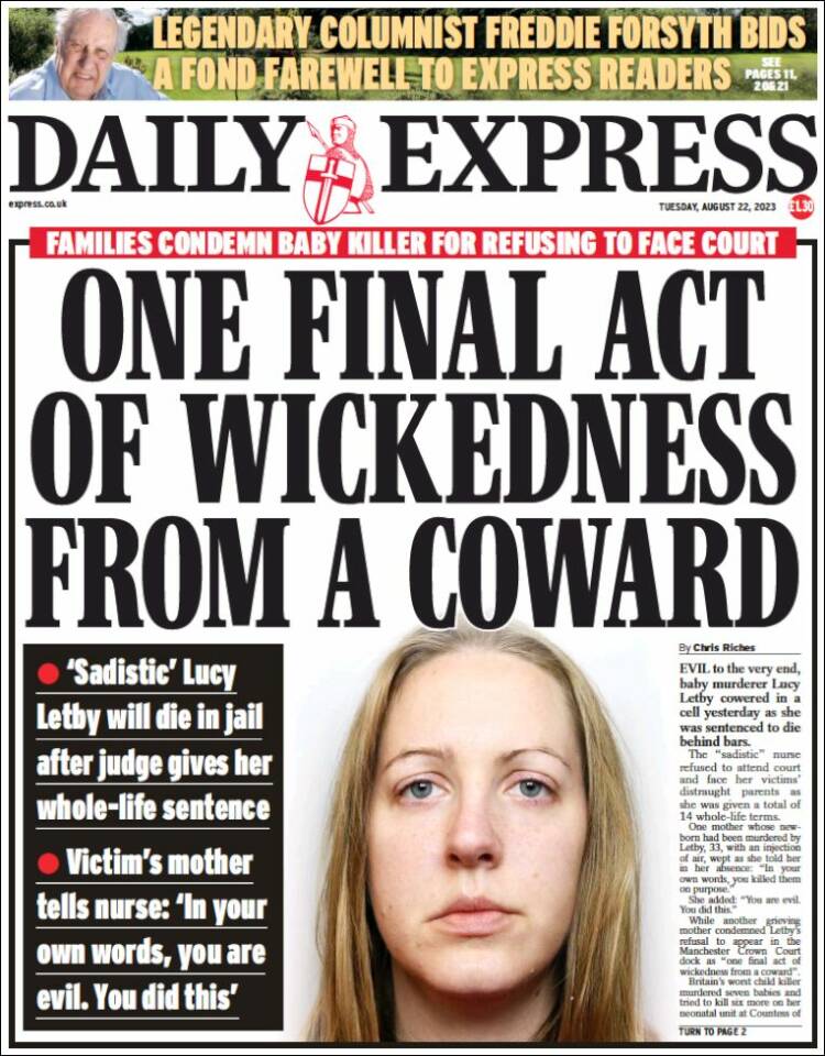 Portada de Daily Express (Reino Unido)