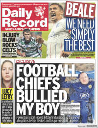 Portada de Daily Record (Reino Unido)