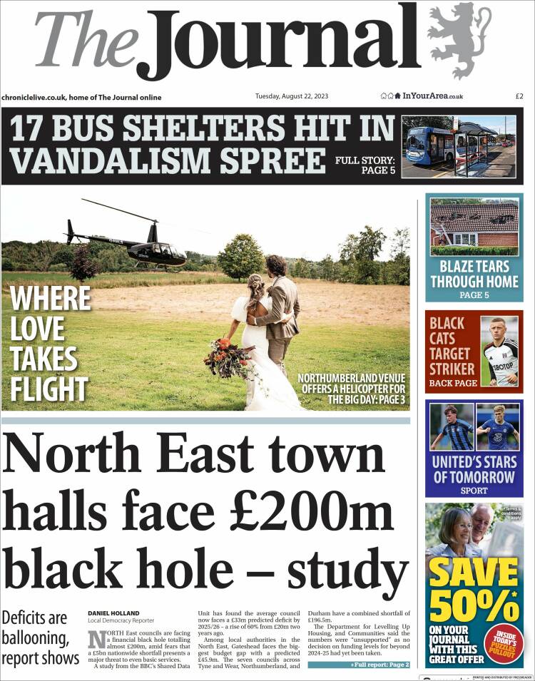 Portada de The Journal (Reino Unido)