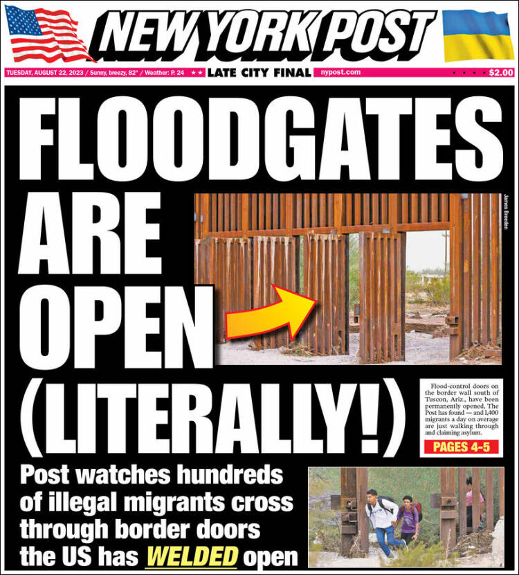 Portada de New York Post (USA)