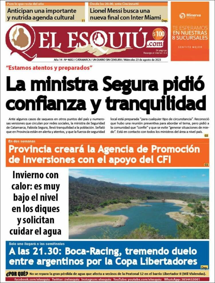 Portada de El Esquiu (Argentina)