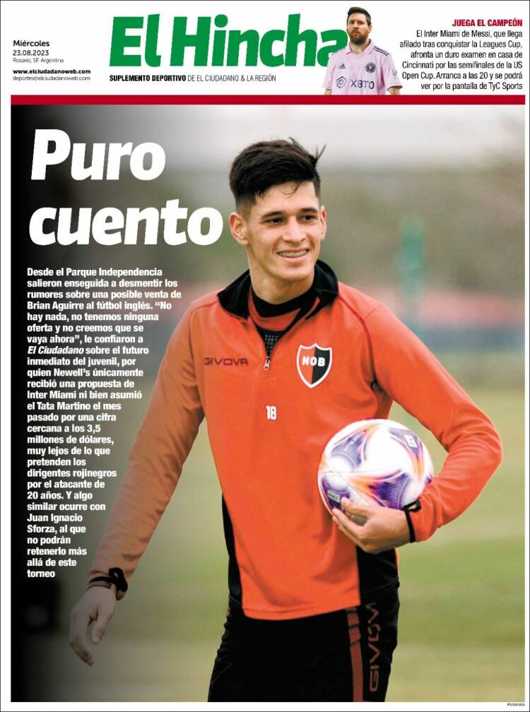 Portada de El Hincha (Argentina)