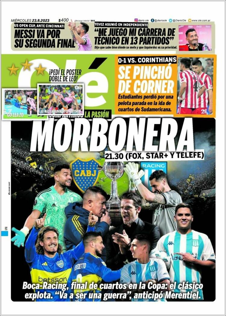 Portada de Olé (Argentina)