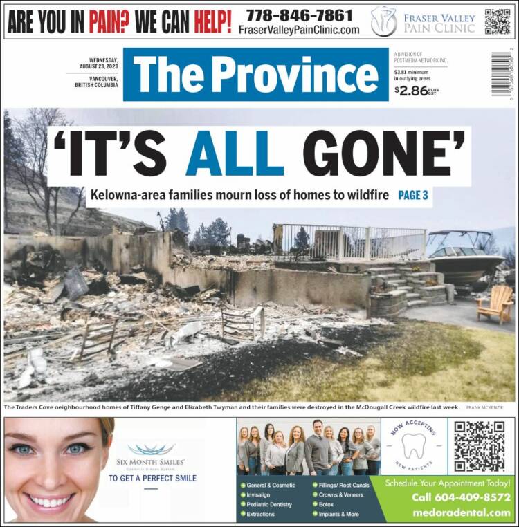 Portada de The Province (Canadá)