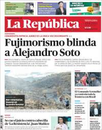 Portada de La Republica (Perú)
