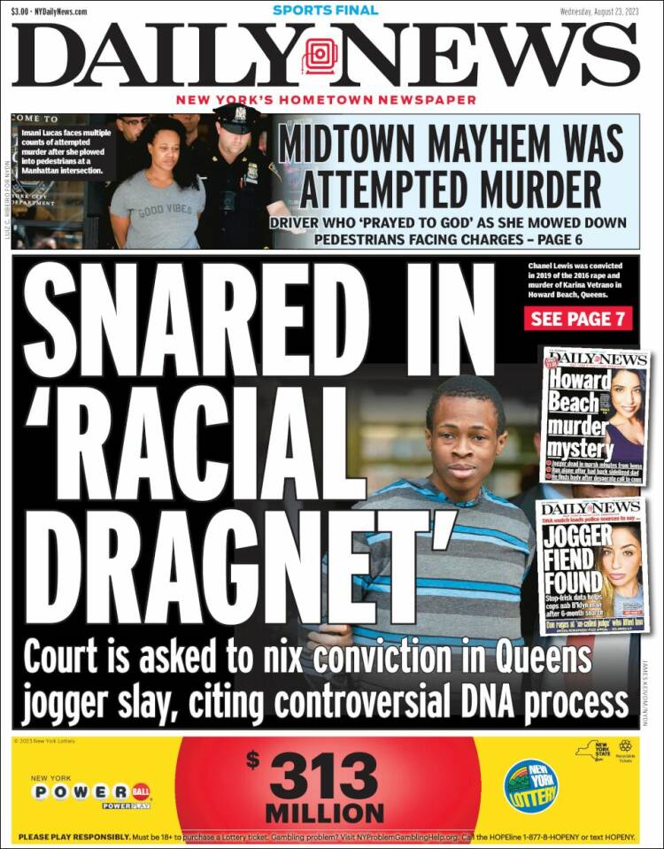 Portada de Daily News - New York (USA)