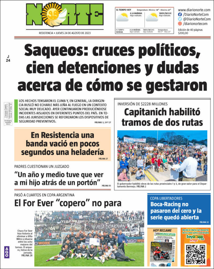 Portada de Diario Norte (Argentina)