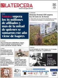 Portada de La Tercera (Chile)
