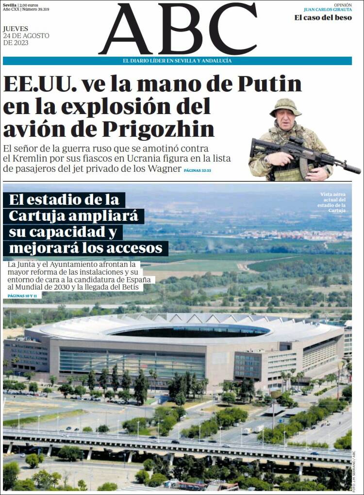 Portada de ABC - Sevilla (Espa&ntilde;a)