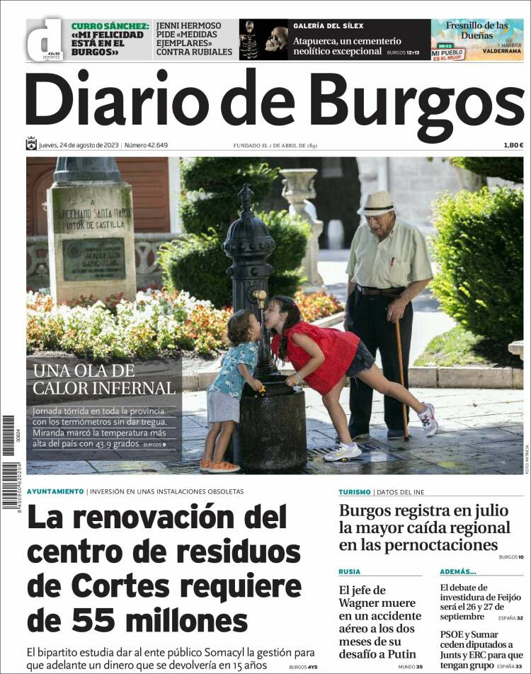 Portada de Diario de Burgos (Espa&ntilde;a)