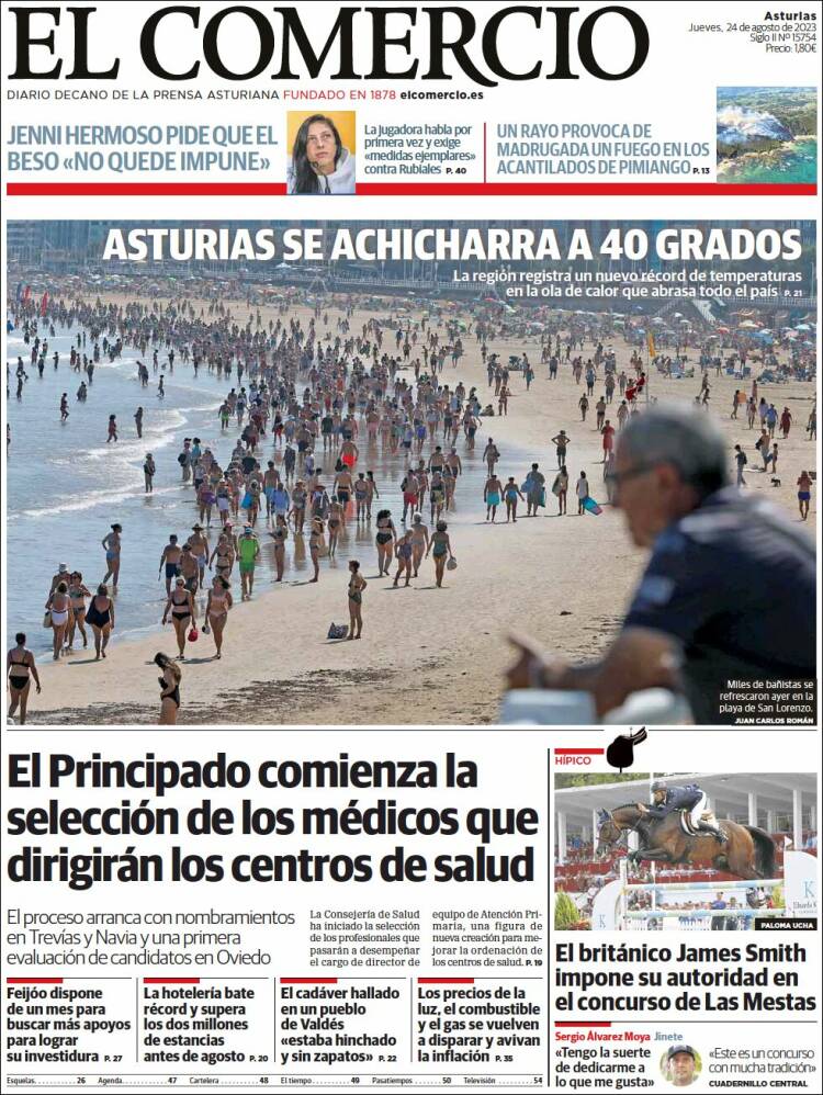 Portada de El Comercio (Espa&ntilde;a)