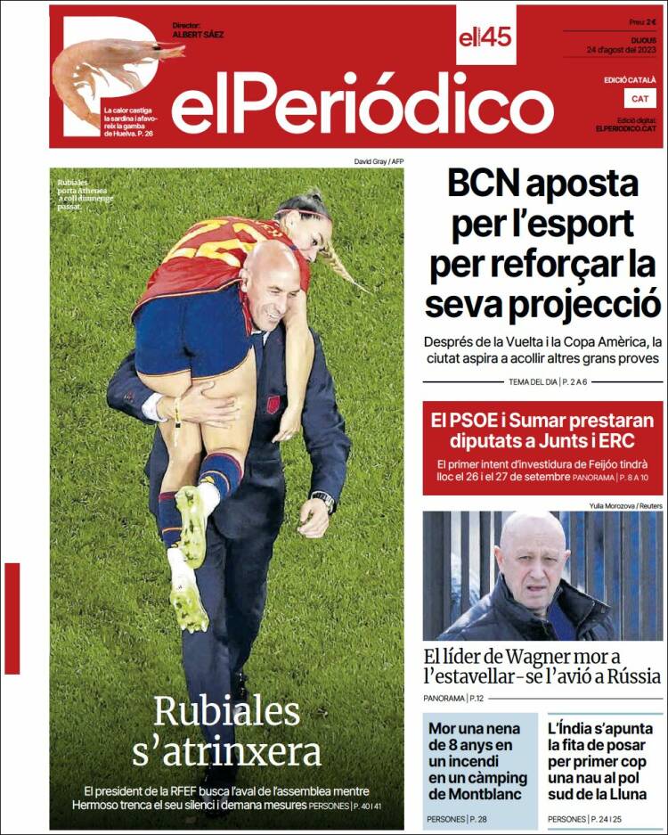 Portada de El Periódico de Catalunya (Espa&ntilde;a)