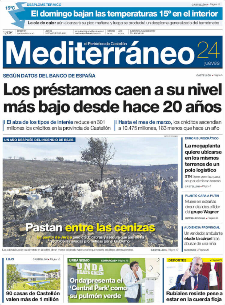 Portada de El Periódico Mediterraneo (Espa&ntilde;a)