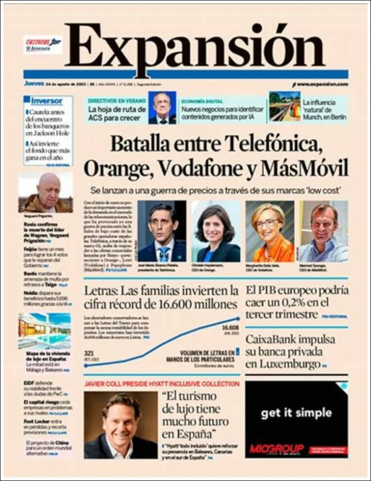 Portada de Expansión (Espa&ntilde;a)